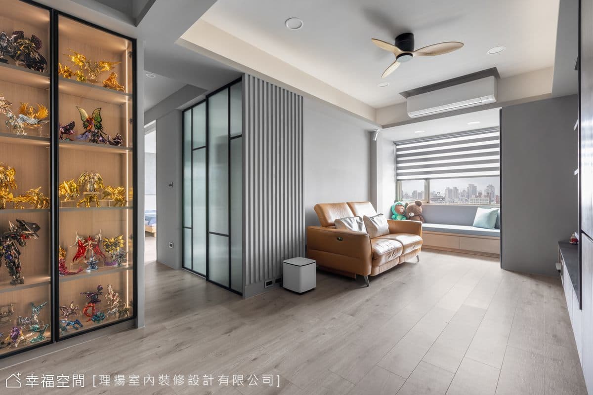 簡約紳灰引景入室 砌築寫意寓所│現代風│27坪